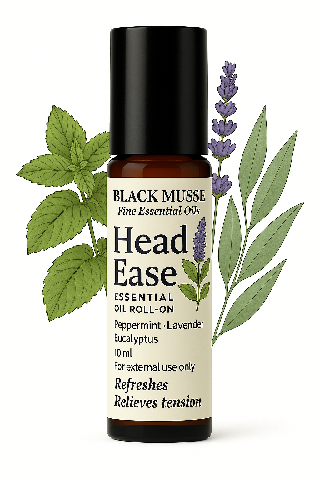 Head Ease Essential Oil Roll-On for Natural Headache Relief & Aromatherapy