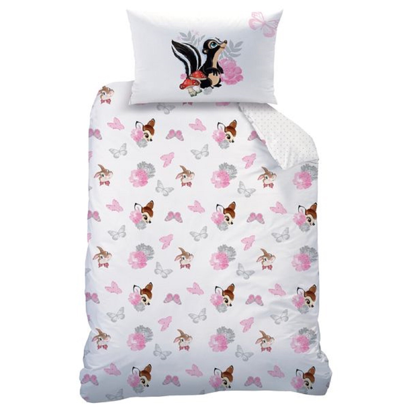 Biancheria da letto reversibile in flanella bambino Disney Bambi 100 x 135 cm castoro foto 2