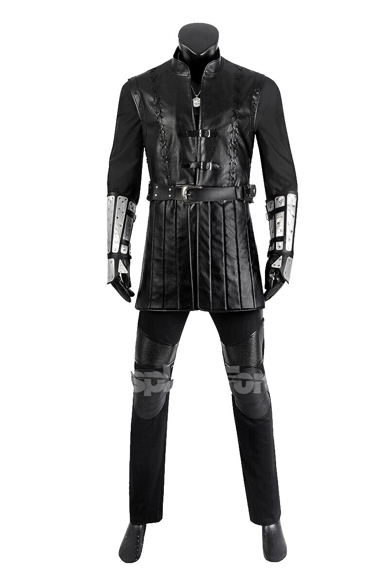 Faux Leather Complete Outfit Black Costumes for Men