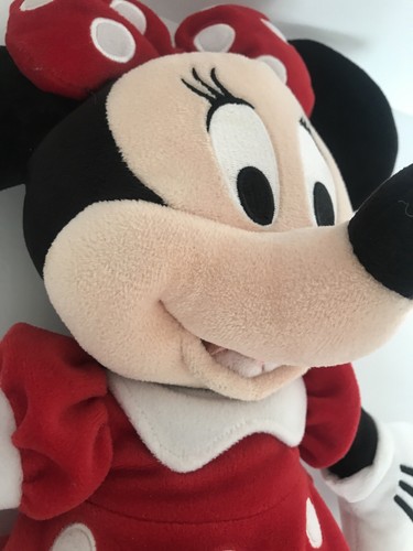 MINNIE MOUSE DISNEY Stuffed Animal Plush RED VELVET DRESS Yellow Shoes - Picture 9 of 9