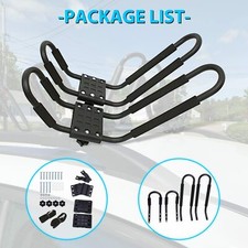 2 Kayak Roof Rack Holder Carrier Boat Ski Surf Roof Mount Car Cross J-bar Rack