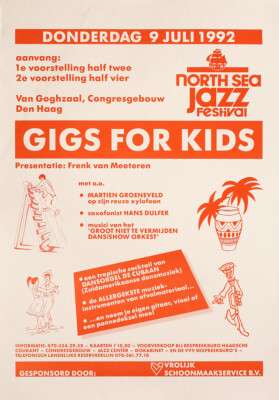 North Sea Jazz Festival 1992 Gigs For Kids Hans Dulfer Original The Hague, Th...