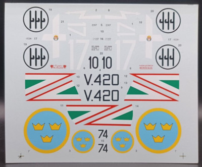 Classic Airframes | No. 419 | 1:48 Reggiane Re.2000 Falco Decals