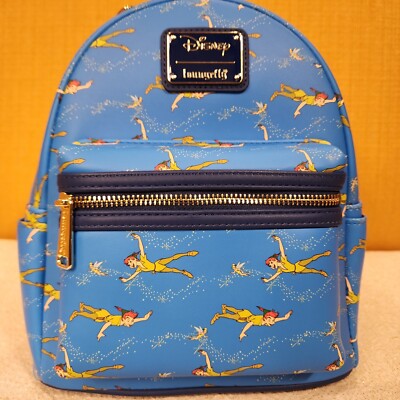 Loungefly Disney Peter Pan Flying TinkerBell AOP Blue Mini  display picture 1