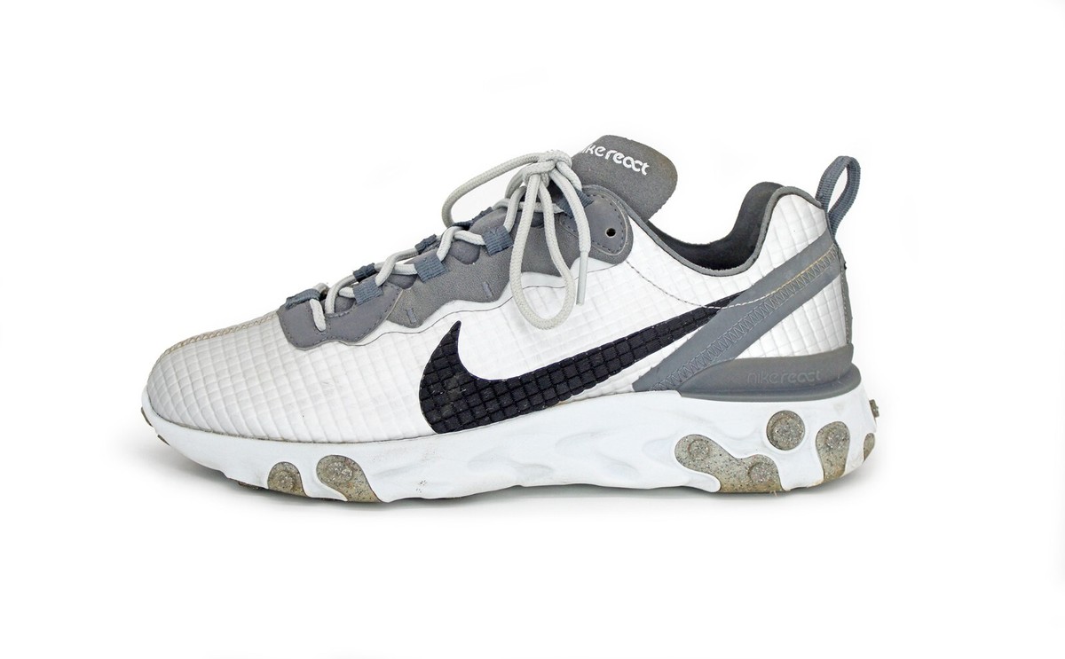 Nike React Element 55 Premium Men's Black-Premium Silver Sneakers
