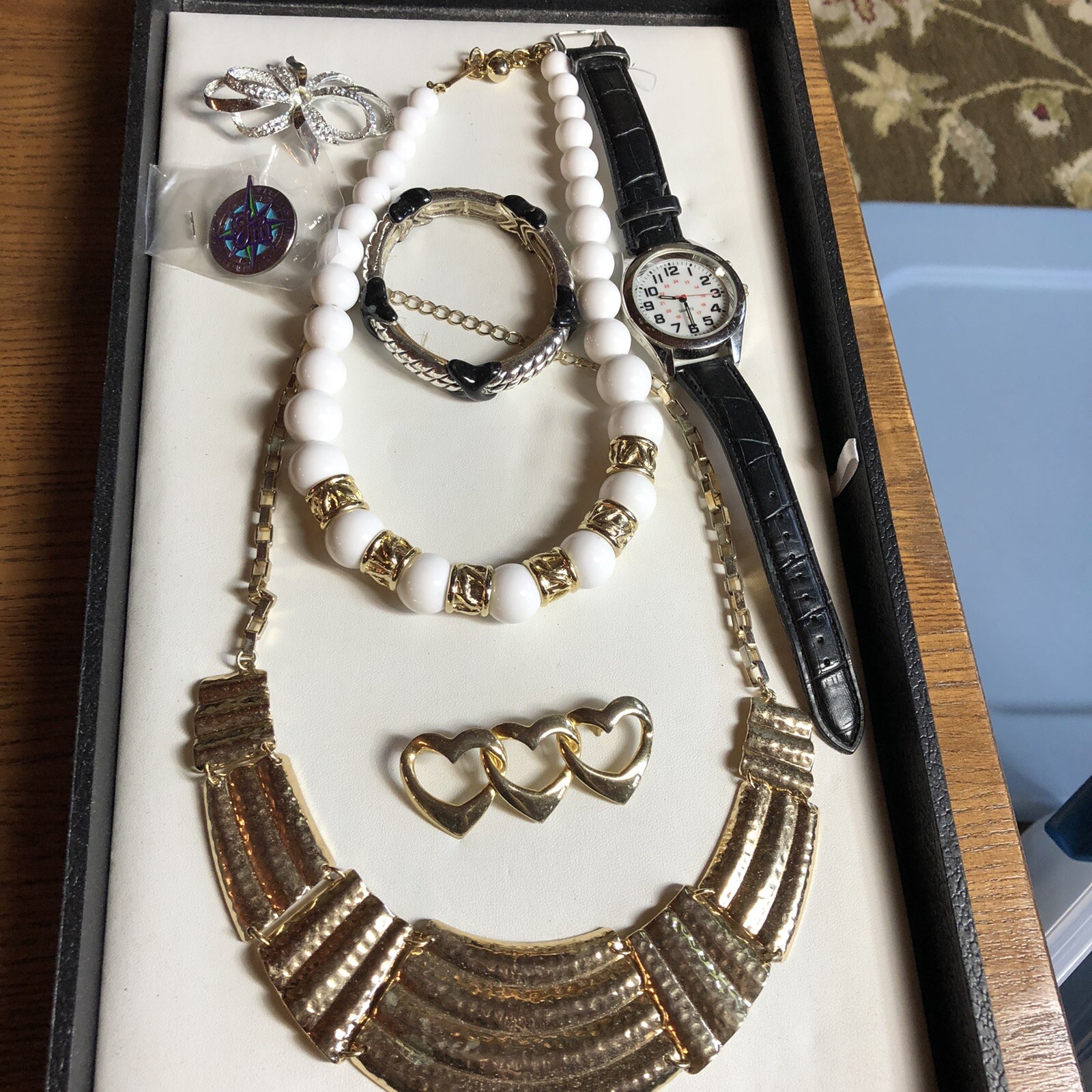 Junk Drawer Lot Jewelry Watch Estate Statement Necklace Bracelet eBay