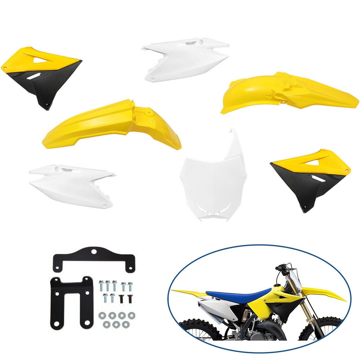 For Suzuki RM125 RM250 01-08 Restyled Complete Plastics Kit