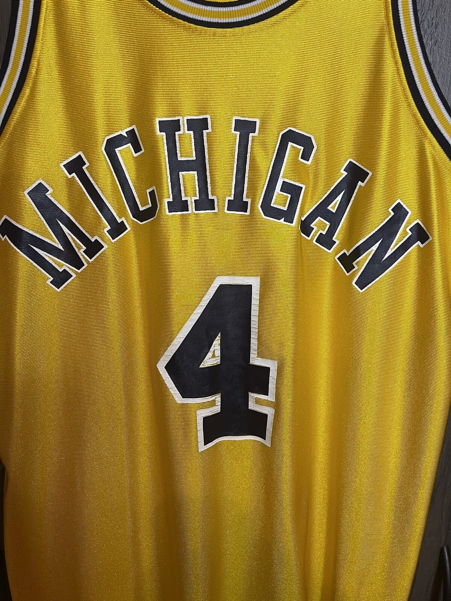 レア‼️ 刺繍‼️ NCAAユニフォーム Michigan Chris Webber Vintage NCAA Michigan Wolverines Chris Webber #4 Jersey
