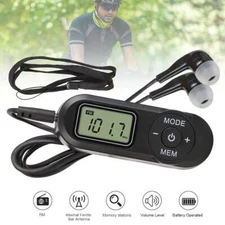 Portable Pocket Digital FM Radio LCD Stereo Walking Receiver+Earphone+Neck Strap