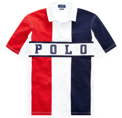 Polo Ralph Lauren VTG Retro Colorblocked Chariots Stadium Rugby Shirt France Men