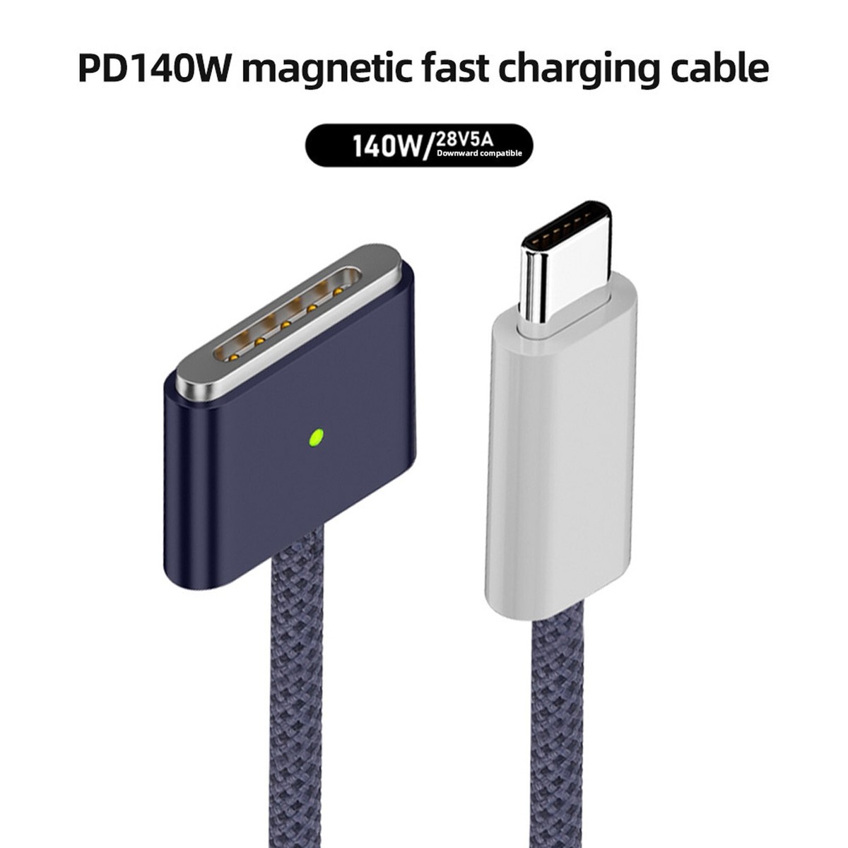 For Apple USB-C to MagSafe 3 Cable (2 m) - Midnight MacBook Pro 14