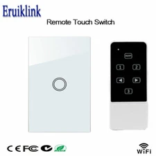 US Standard Smart Wall Switch 1 Gang 1 Way Mobile Remote Control Light Lamps