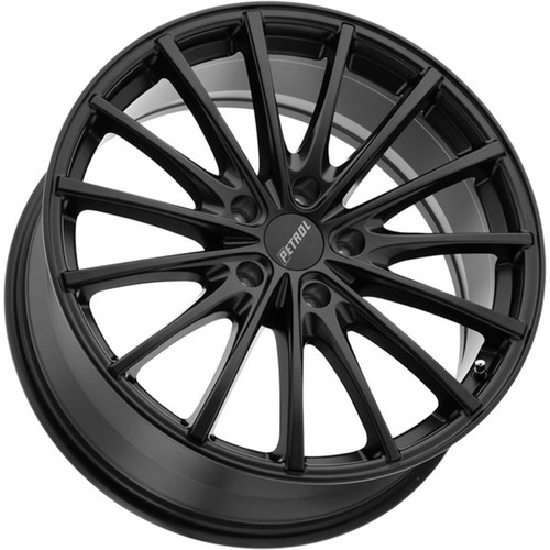18x8 +35 Petrol P3A 5x100 Matte Black Wheels (Set of 4) - Picture 2 of 2