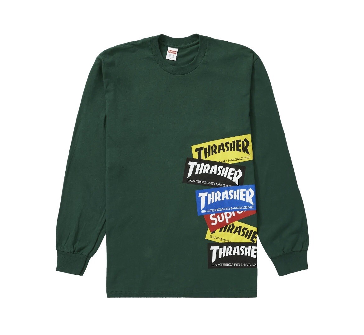 FW21: Supreme x Thrasher Multi Logo L/S Tee 
