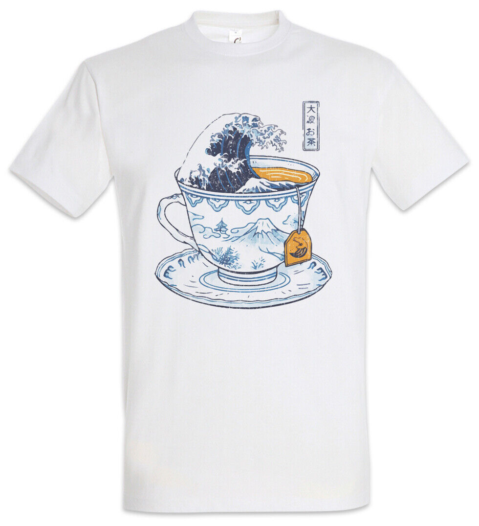 Kanagawa Tea T-Shirt Japanese Japan Love Addicted Addiction Teacup Cup