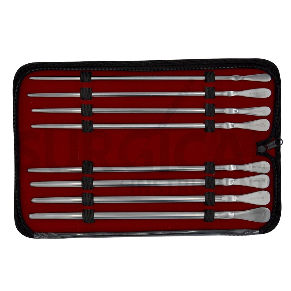 Juego de 8 instrumentos de urología de acero inoxidable con sonidos uretrales Dittel grado alemán Foto 4 de 4