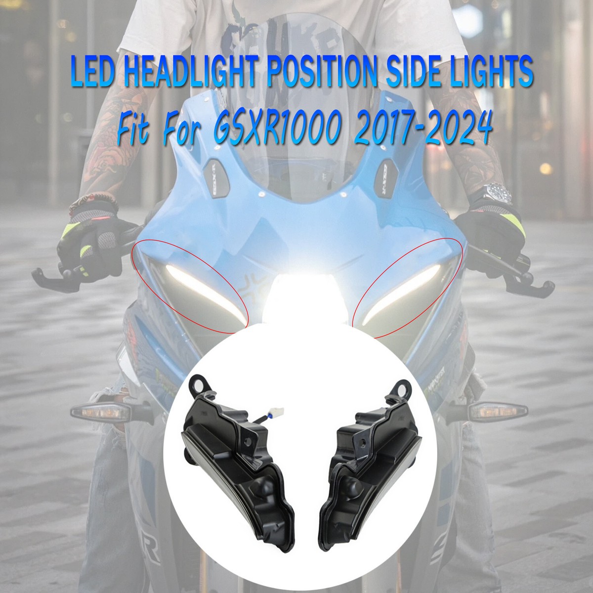 Fit For Suzuki GSXR1000 2017-2024 L7 K17 LED Front Position Side