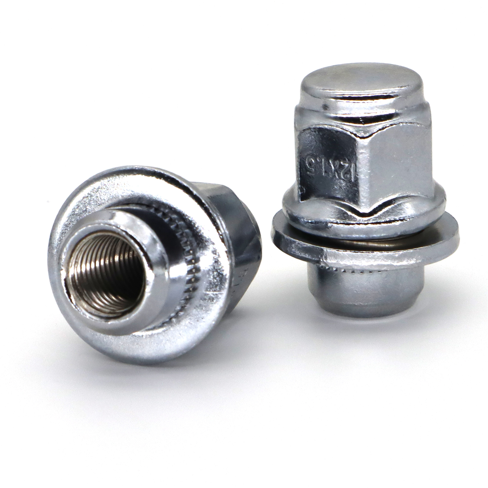 4 Car Chrome M12x1.5 Wheel Lug Nuts Mag Seat Washer For Lexus ES350