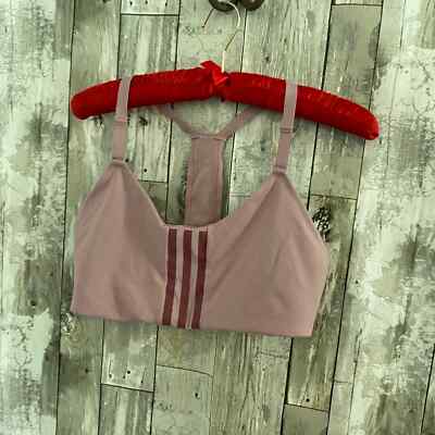 Adidas purple racer back sports bra L A-C