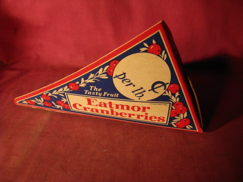 Antique Eatmor Cranberries Advertising Country Store Barrel Scoop