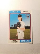 Topps 2023 Heritage Max Meyer RC Rookie Card #367 Miami Marlins. rookie card picture