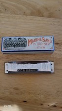 Vintage M. Hohner Marine Band Harmonica No 1896 in Original Box Key of G Germany