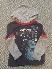 Sonoma Kids A Long Sleeve Sweater With Hoodie Size Medium 5/6 Blue Grey