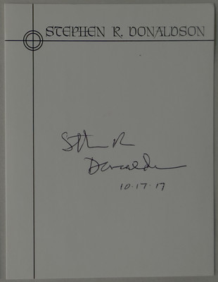 Stephen R. Donaldson Signed Bookplate Dated 10-17-77 Early Autograph Fantasy