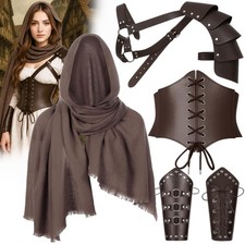 Mittelalter Kriegerin Kostüm Ritter Wikinger Witcher Vintage Rüstung