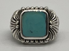 Sterling Silver and Turquoise Ring, Size 9.5