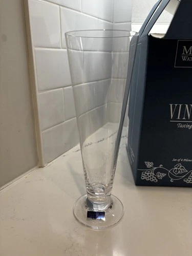 Waterford Crystal Marquis Vintage Pilsner Beer Glasses 16 oz Set Of 4 1997 NIB