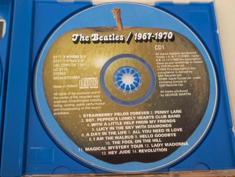 Beatles - 1967-1970 Blaues Album 1993 Penny Lane Hey Jude Yesterday Get Back - Bild 4 von 4