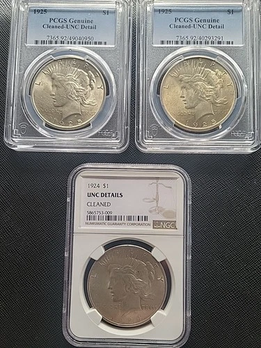 (3) PHILLY PEACE SILVER DOLLARS UNCIRCULATED 'DETAILS'