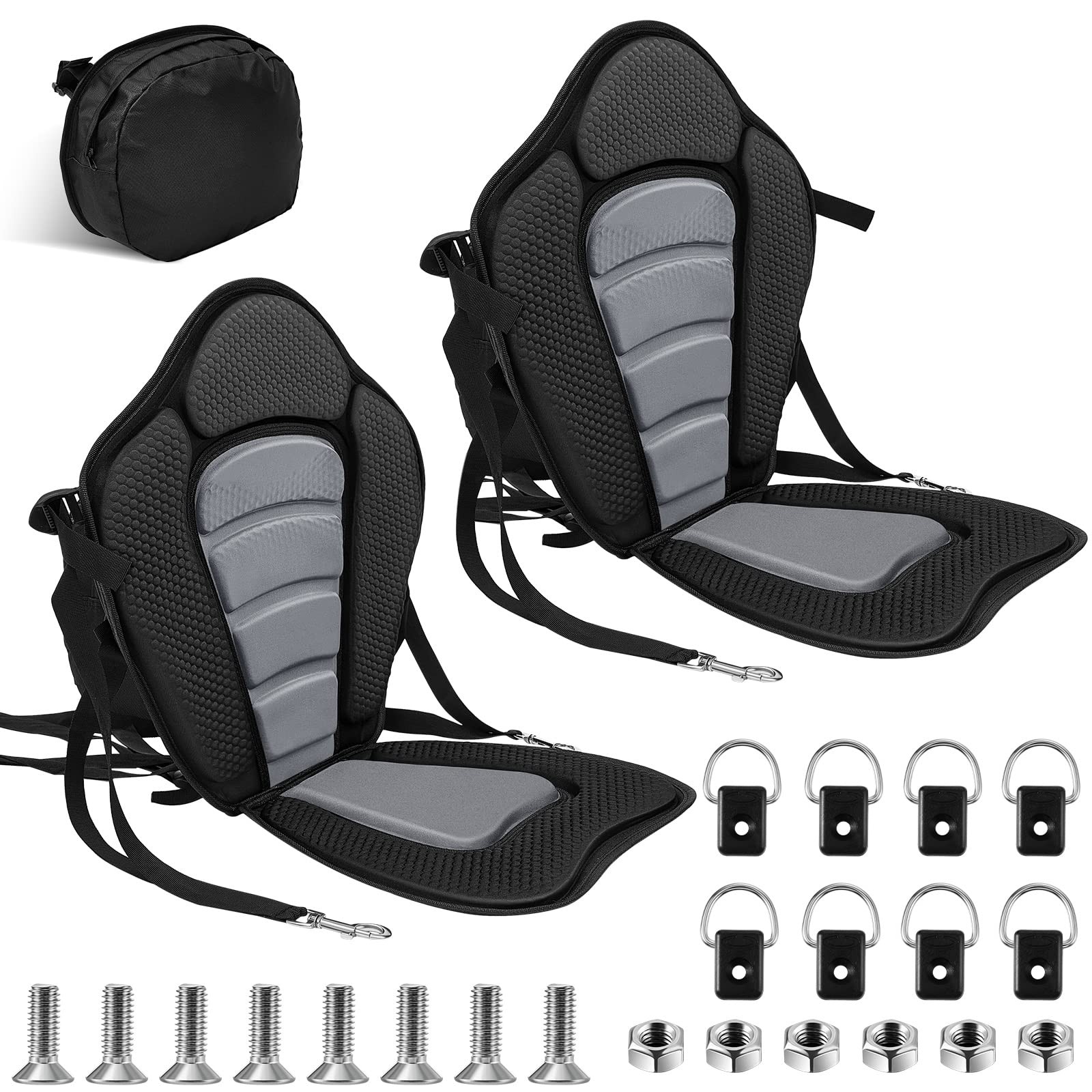 Seats With Back Support Adjustable Sit Top Padded Boat S...