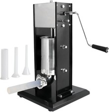 Vertical Manual Sausage Stuffer 20 lb Capacity, Hand Crank, Stainless Base