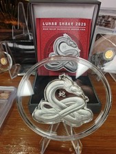 2025 LUNAR SNAKE Rare 1 Oz .999 Silver Coin 2000 Francs  Cameroon Only 888 Made