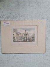 Antique Hand Coloured Print of The Moot Hall Leeds 1825