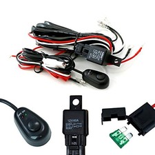 Universal Fit Relay Harness Wire Kit with LED Light ON/Off Switch Compatible