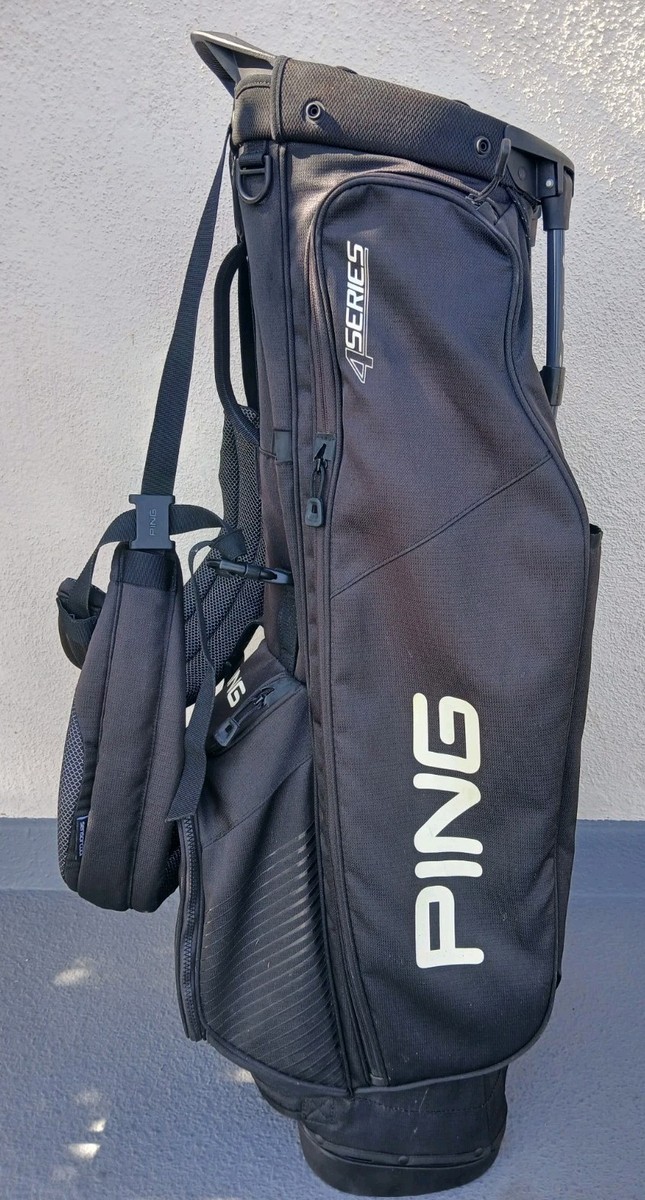 TZ GOLF - Ping 4 SERIES Black Stand Bag 6 Pockets 4 Way Padded Top