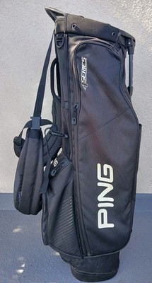 TZ GOLF - Ping 4 SERIES Black Stand Bag 6 Pockets 4 Way Padded Top