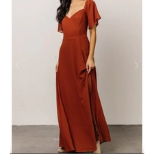 Baltic Born Womens Sierra Sweetheart Maxi Dress XL Spice Wedding Gown Slit