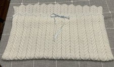Gorgeous Crocheted Baby Blanket White