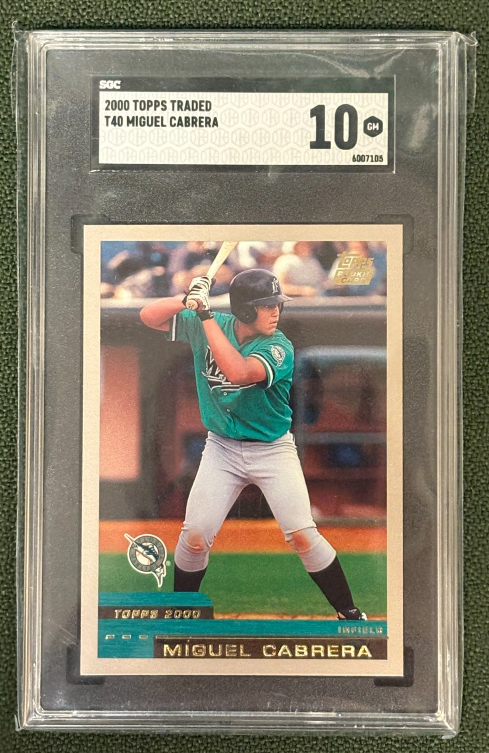 MIGUEL CABRERA 2000 TOPPS TRADED BASEBALL #T40 ROOKIE RC PSA 10 SGC 10 TIGERS