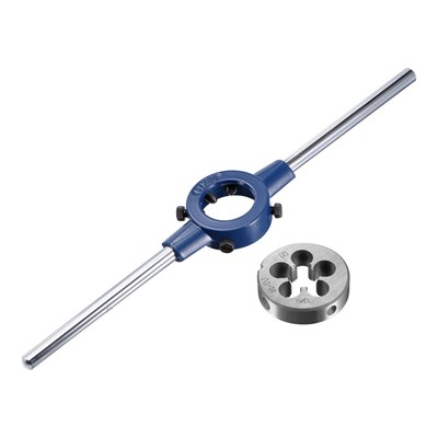 #ad Round Die Stock Handle Wrench Set for Tapping 1 2 28 UNEF Die 38mm Holder $22.53