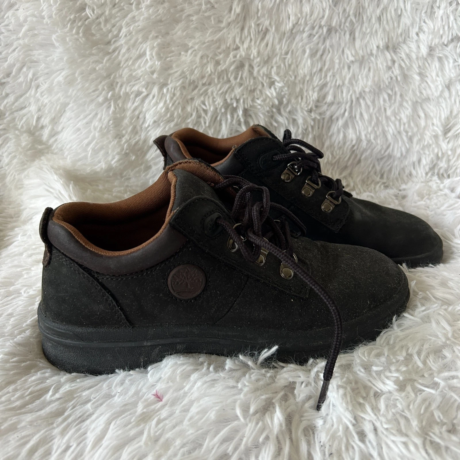 Stivali Timberland neri taglio basso donna 7 pelle resistenti alle intemperie