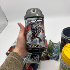 4 x Lego Bionicle Canister Lot + 5 manuals & posters - EMPTY no parts, Throwbots