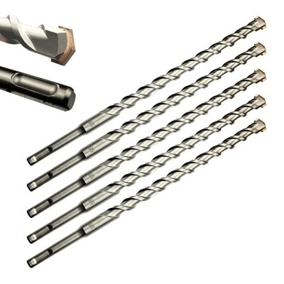 5-Piece 5/8  SDS Plus Rotary Hammer Drill Bits for Masonry, Concrete, Brick