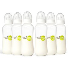 6 PCS 10 oz AntiColic Baby Bottles Standard Neck Medium Flow Nipples Stage 2