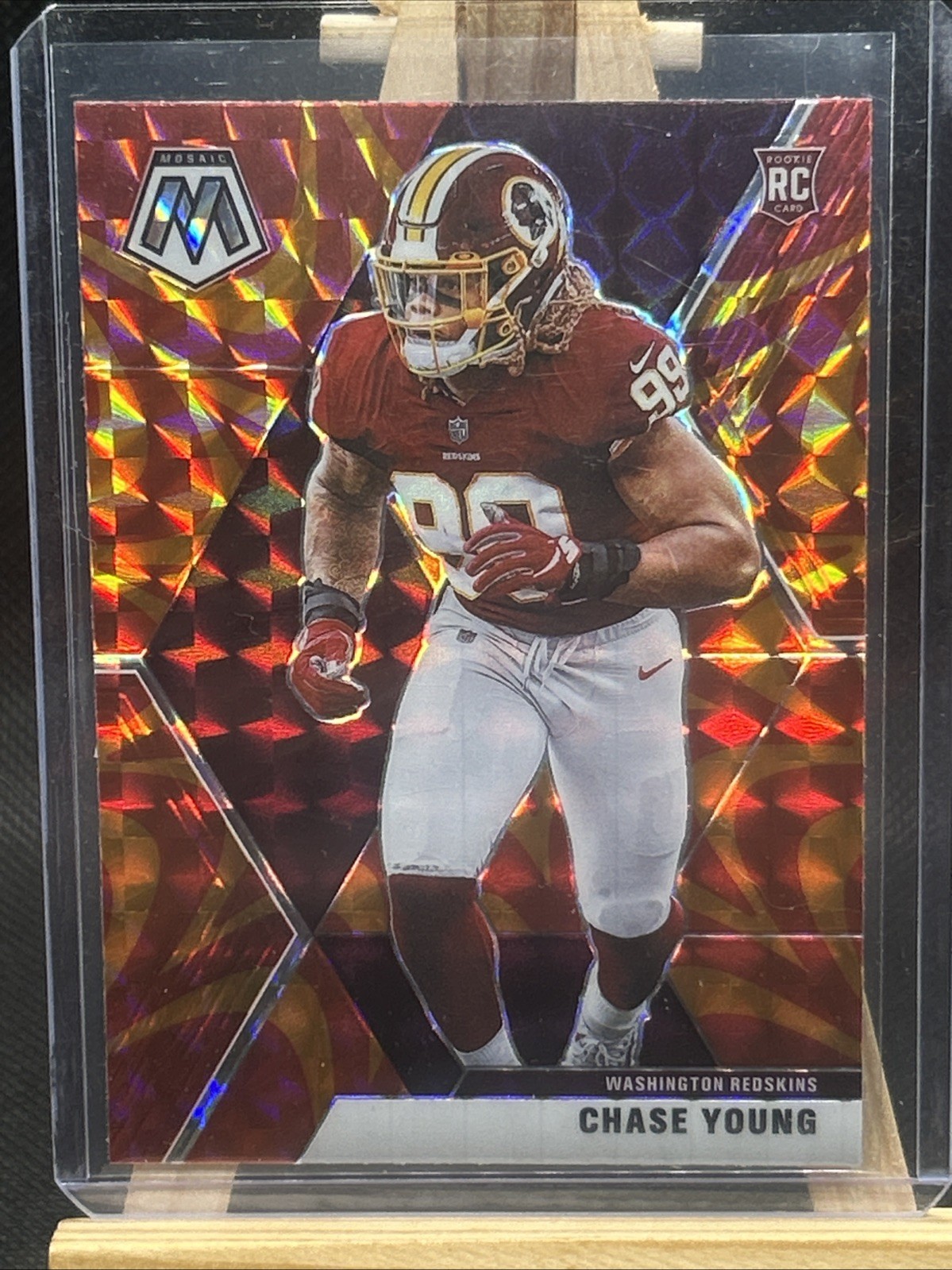 2020 Panini Mosaic Rookies Chase Young #202 Mosaic Reactive Orange Prizm (RC)