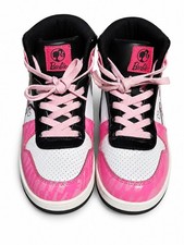 Barbie Girls High Top Sneakers Pink White Black Size 2